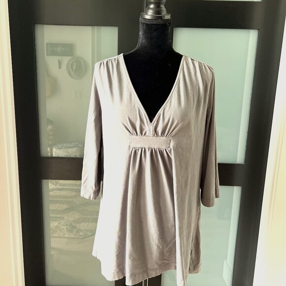 Fresh Produce gray tunic w/ empire waist in XL/XXL - Picture 3 of 10